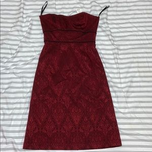 Garnet Red Strapless Dress